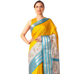 Tussar Blend Madhubani Printed Saree