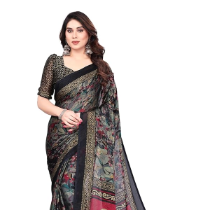Chiffon Georgette Floral Print Saree