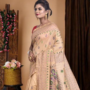 Women’s Pure Kantha  Silk Saree