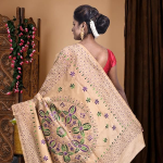 Women’s Pure Kantha  Silk Saree