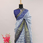 Women's Pochampally Printed Cotton Silk Saree